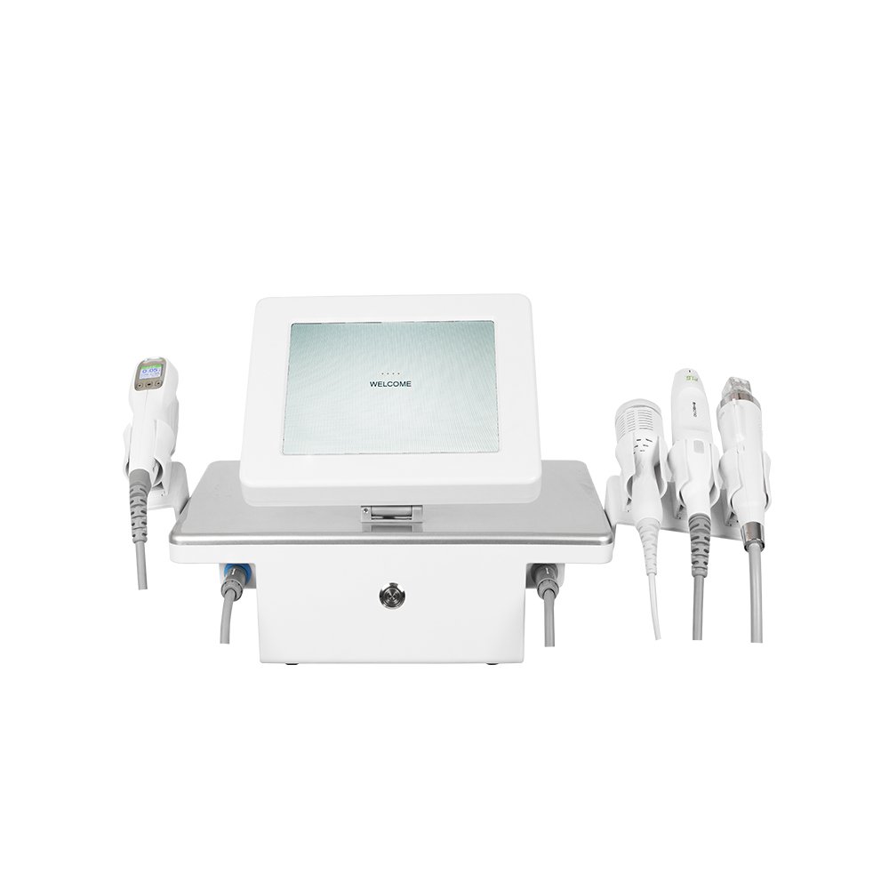 4 in 1 new doublo hifu +rf+microneedle + ice hammer beauty machine