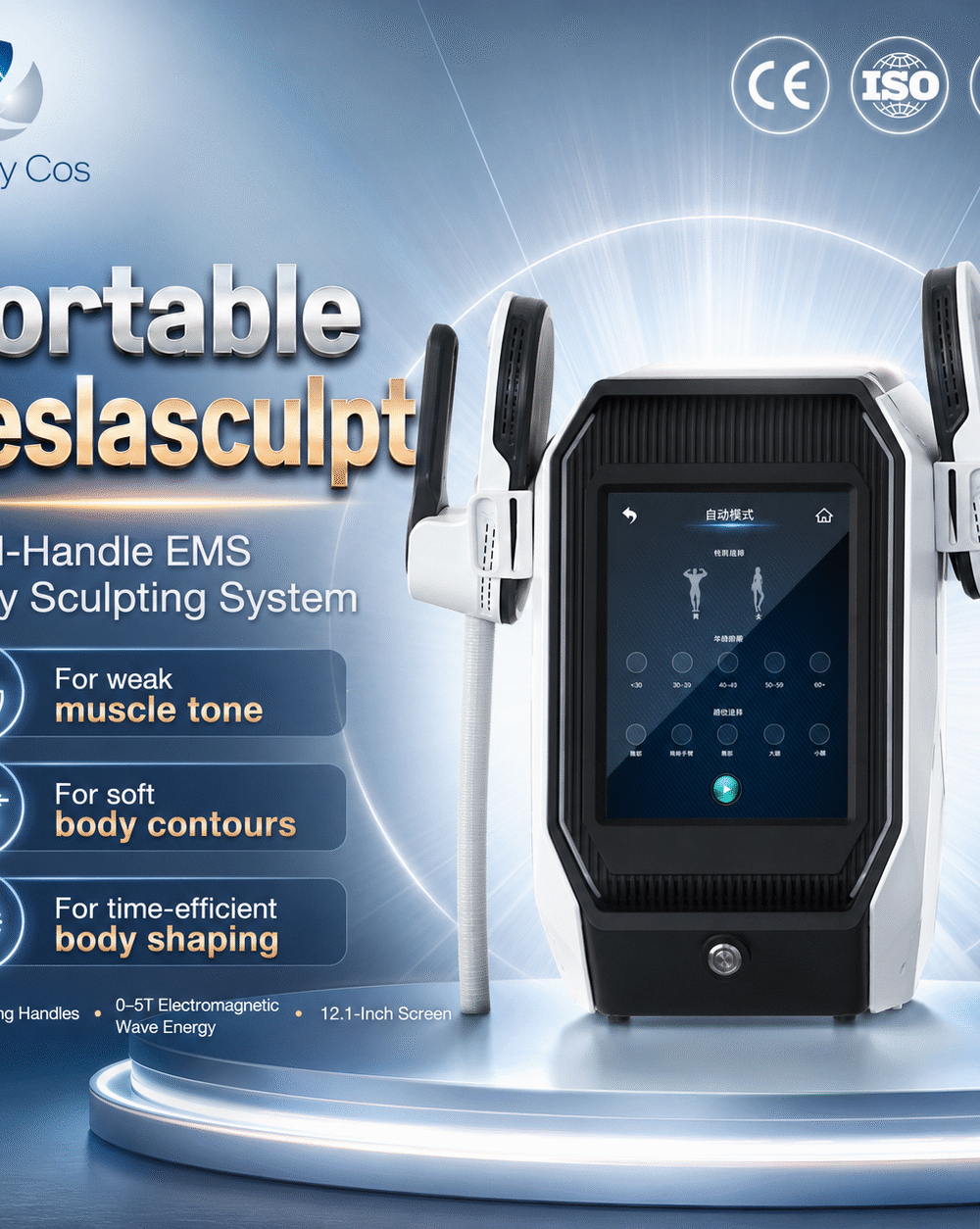 2026 Desktop Tesla Treatment Stimulator Neo RF Sculpting Machine Skin Tightening Fat Burning Muscle Building Weight Loss Body