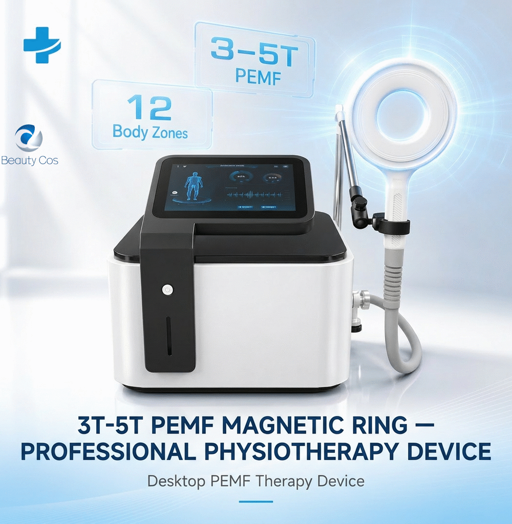 Professional PEMF Physiotherapy Mask EMS Technology 3-5 Tesla High Intensity 9 Areas Rehabilitation Equipment Plastic Material