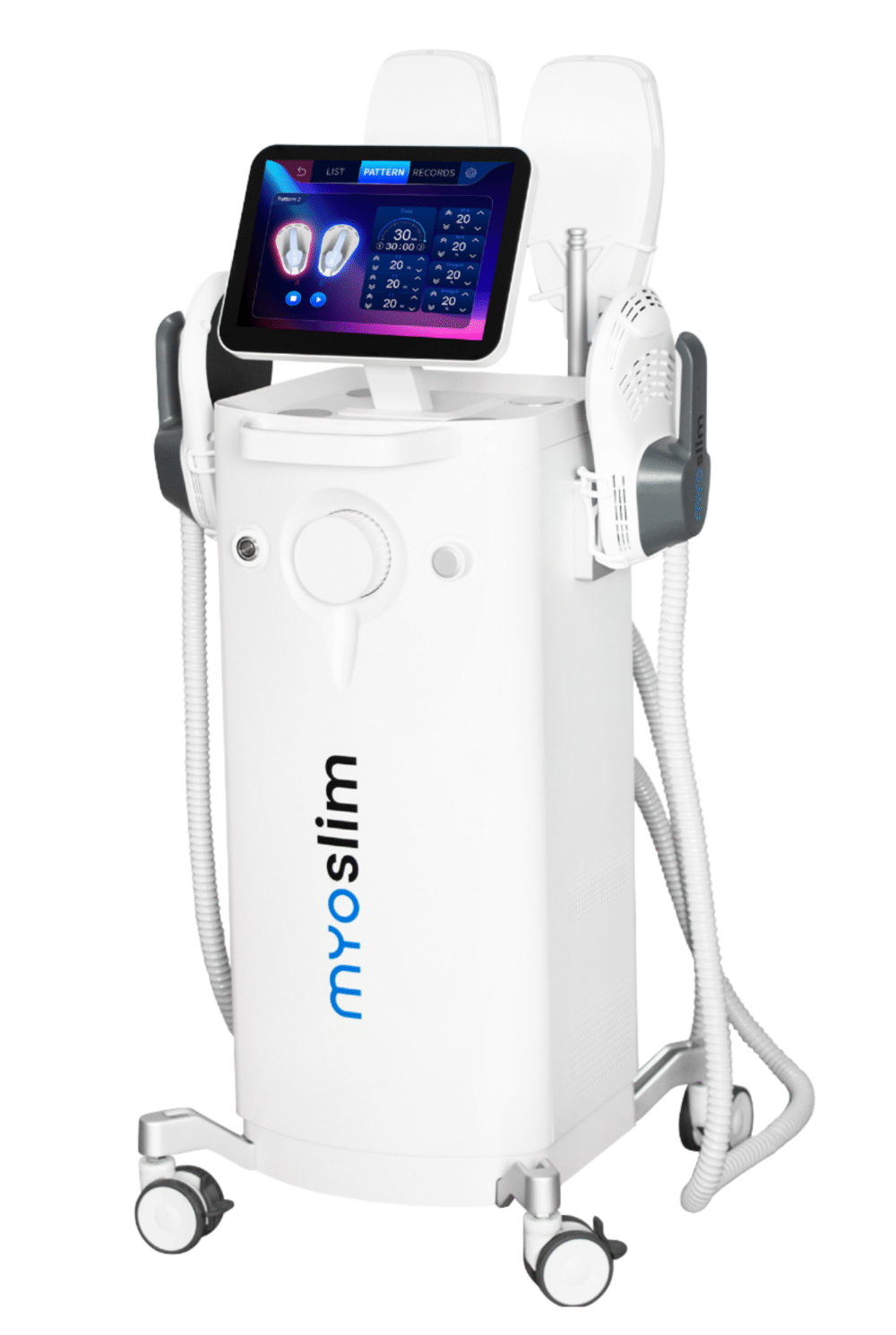 EMS Standing Muscle Stimulator Touch Screen Display Waterproof ABS Material Muscle Building Firming Weight Loss Face Pore