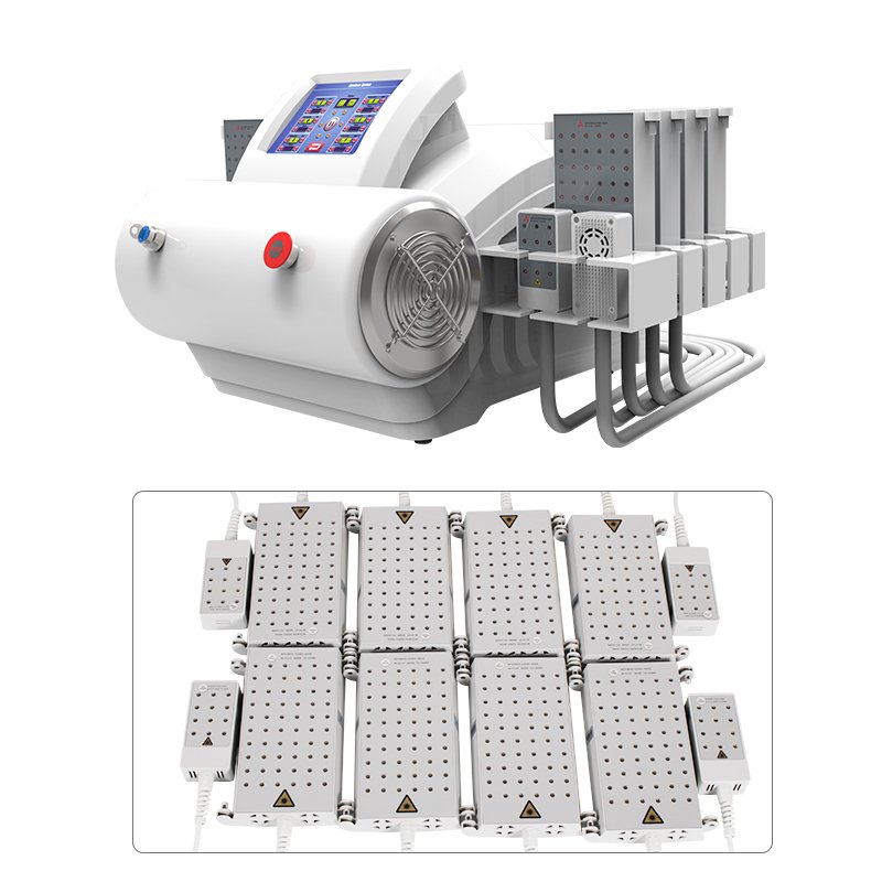 4D Lipo Laser Machine 635 650 810 980nm 4 Wavelength 528pcs 12 Laser Pads Weight Loss Cellulite Removal Lymph Drainage Machine